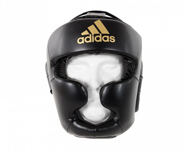 Шлем боксерский Speed Super Pro Training Extra Protect черно-золотой фото 2
