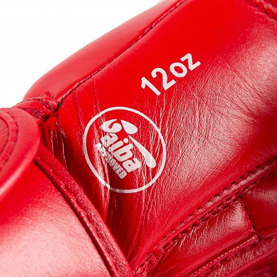 Перчатки боксерские AIBA красные фото 8