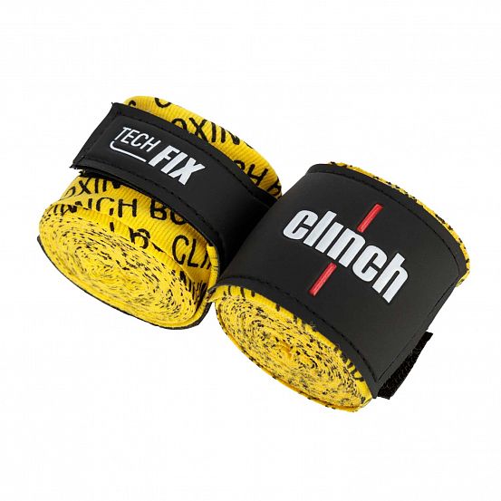 Бинты эластичные Clinch Boxing Crepe Bandage Tech Fix желтые фото 4
