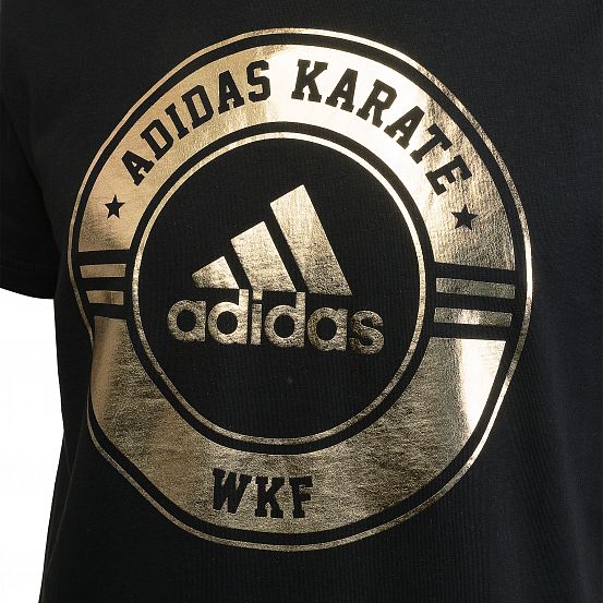 Футболка детская Combat Sport T-Shirt Karate WKF Kids черно-золотая фото 2