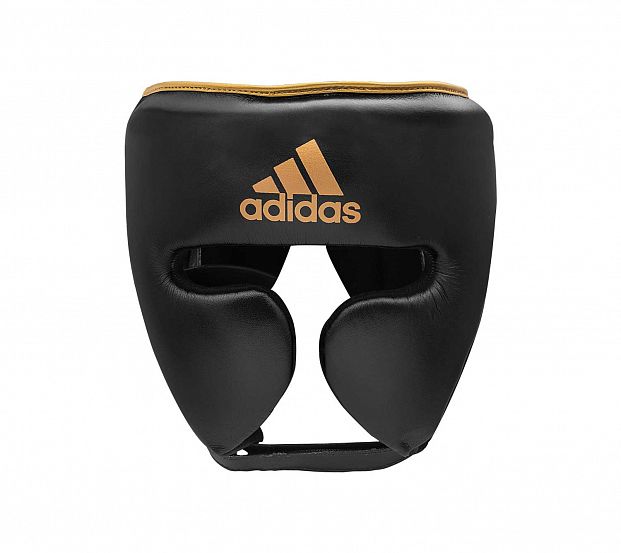 Шлем боксерский AdiStar Pro Metallic Headgear черно-серебристо-золотой фото 2