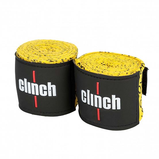 Бинты эластичные Clinch Boxing Crepe Bandage Tech Fix желтые фото 2