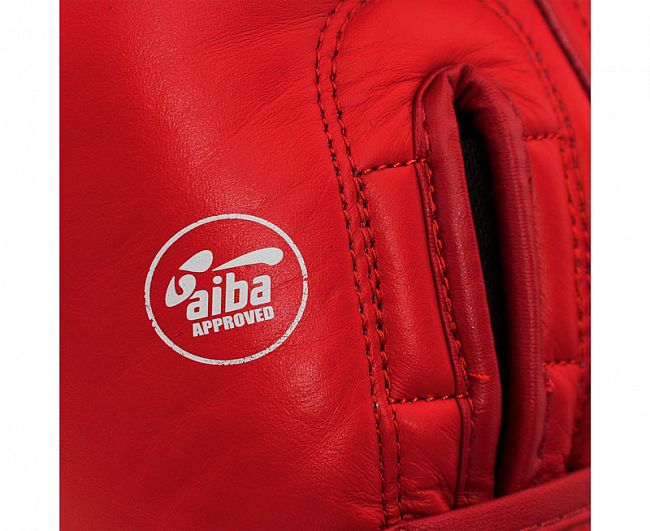 Перчатки боксерские AIBA красные фото 4
