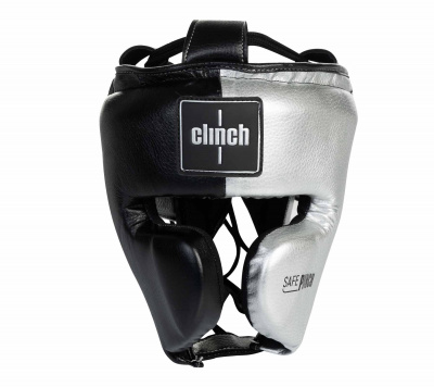 Шлем боксерский Clinch Punch 2.0 черно-серебристыйе