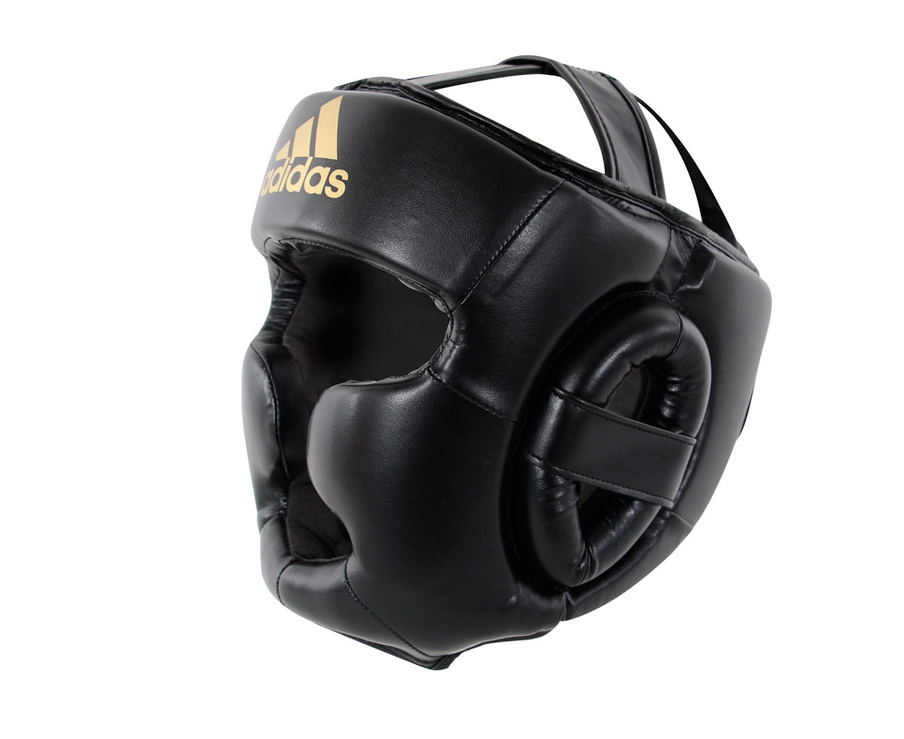 Шлем боксерский Speed Super Pro Training Extra Protect черно-золотой