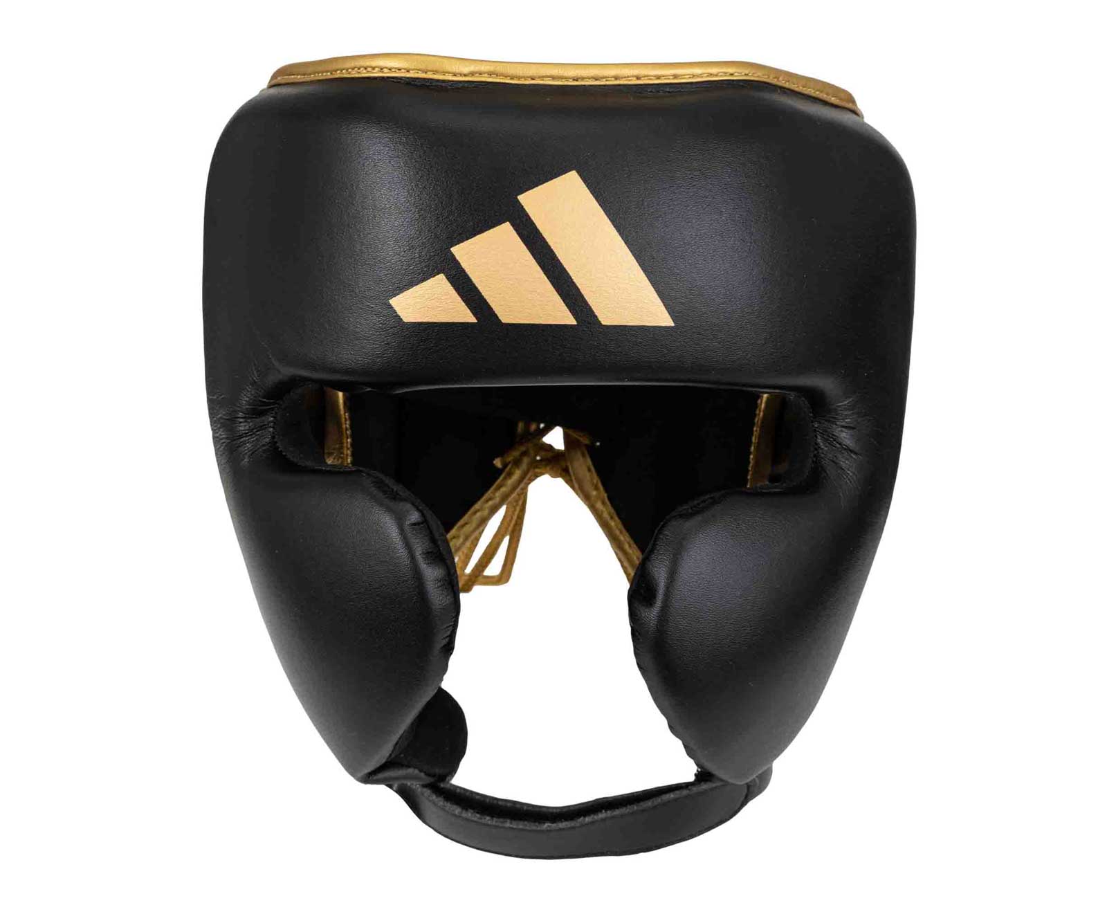 Шлем боксерский AdiStar Pro Head Gear черно-золотой
