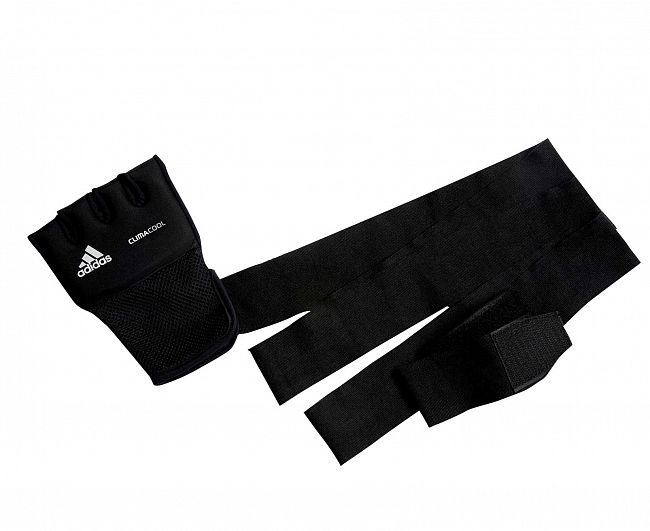 Накладки гелевые с бинтом 2 метра Quick Wrap Glove Mexican черные