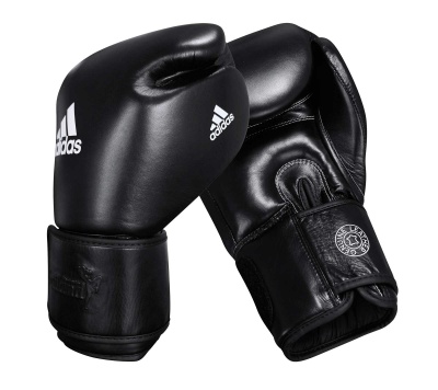 Перчатки боксерские Muay Thai Gloves 300 черно-белыее