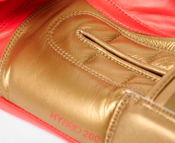 Перчатки боксерские Hybrid 200 красно-золотые фото 3