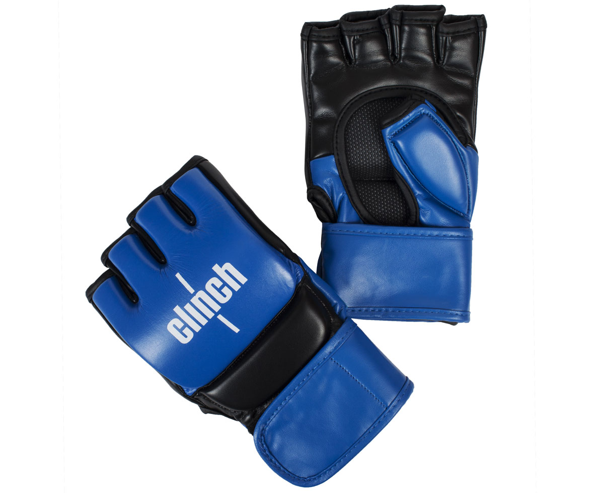 Перчатки для смешанных единоборств Clinch Combat сине-черные