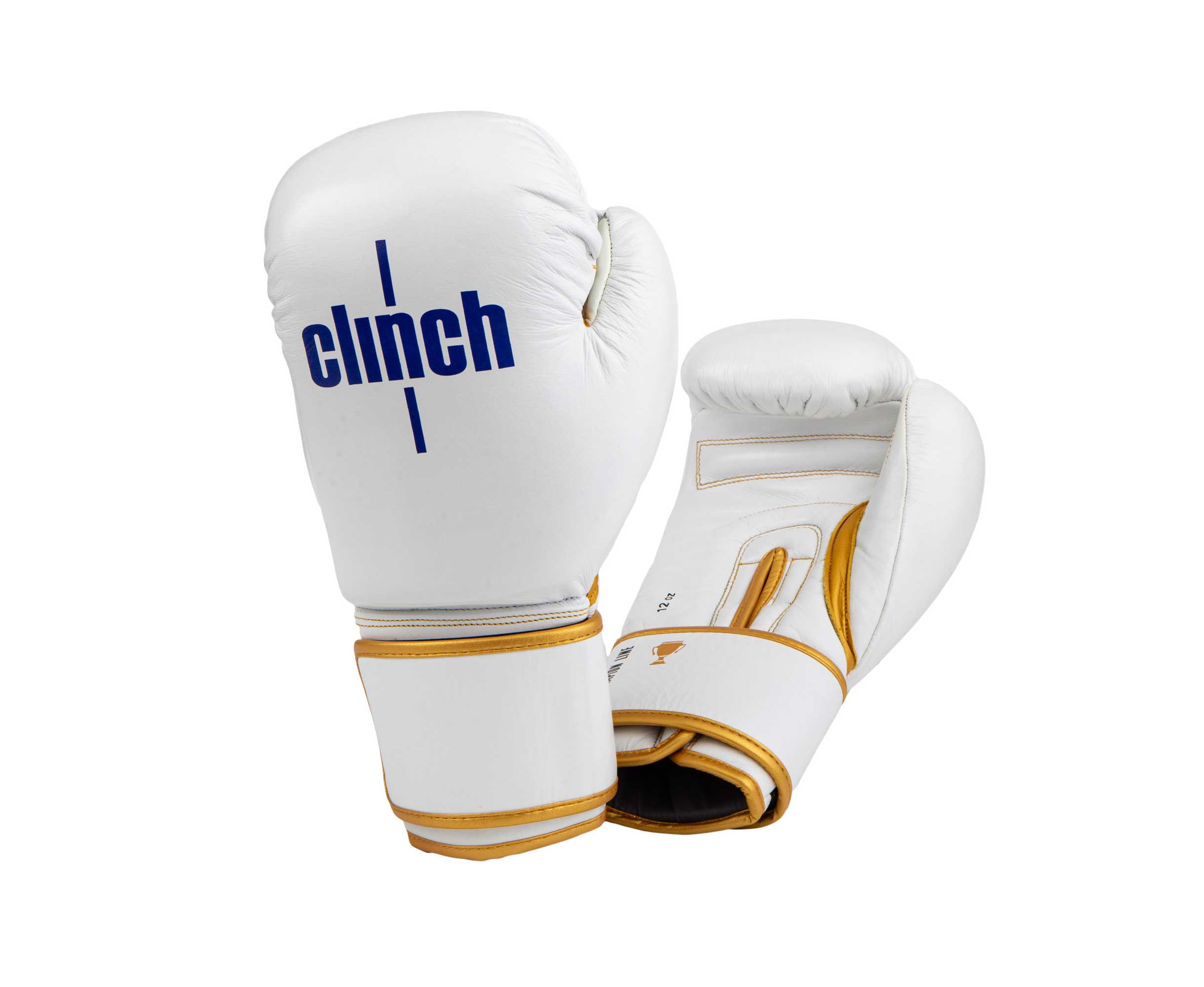 Перчатки боксерские Clinch Olimp Premium Champion Line бело-синие