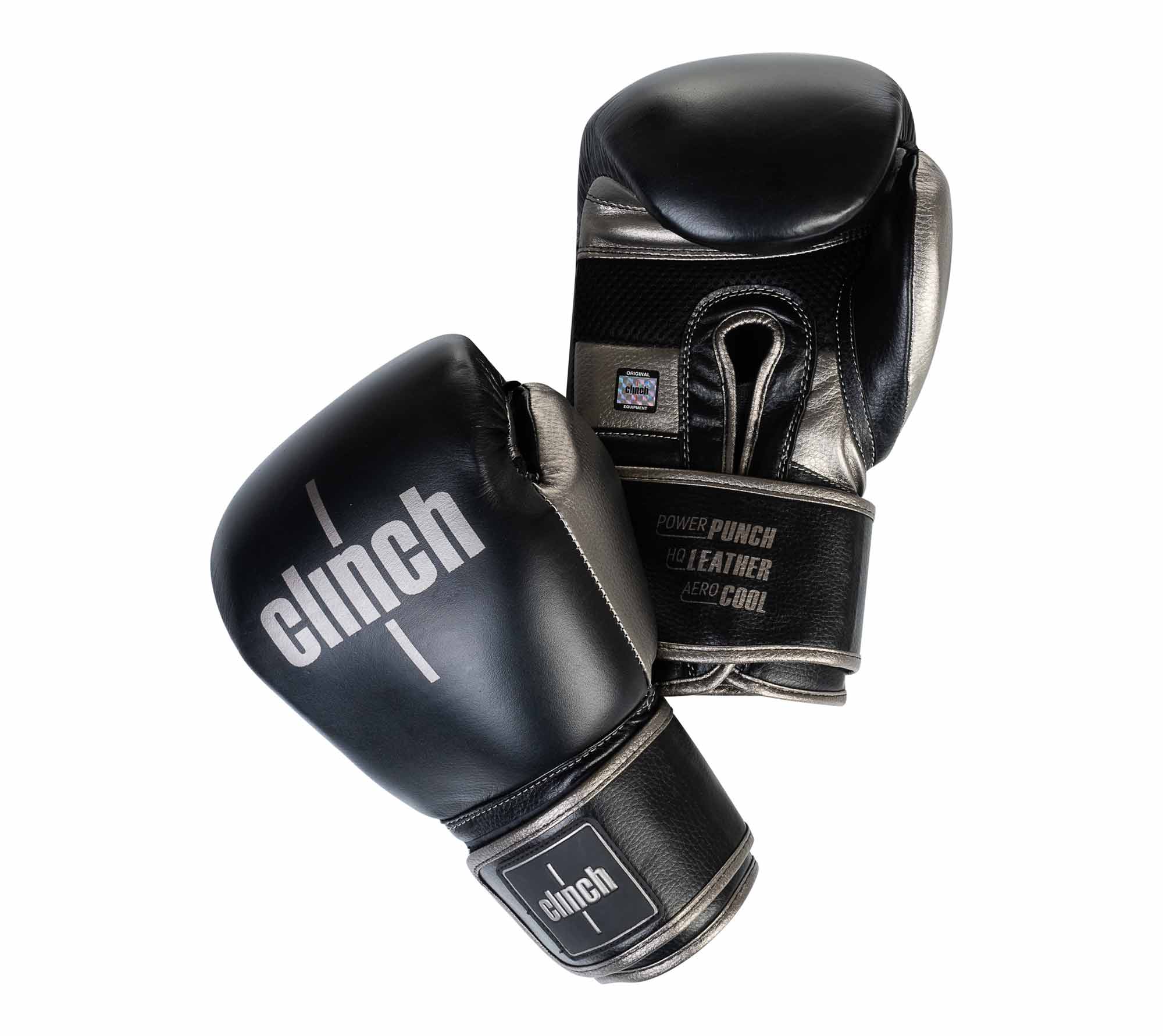 Перчатки боксерские Clinch Prime 2.0 черно-бронзовые