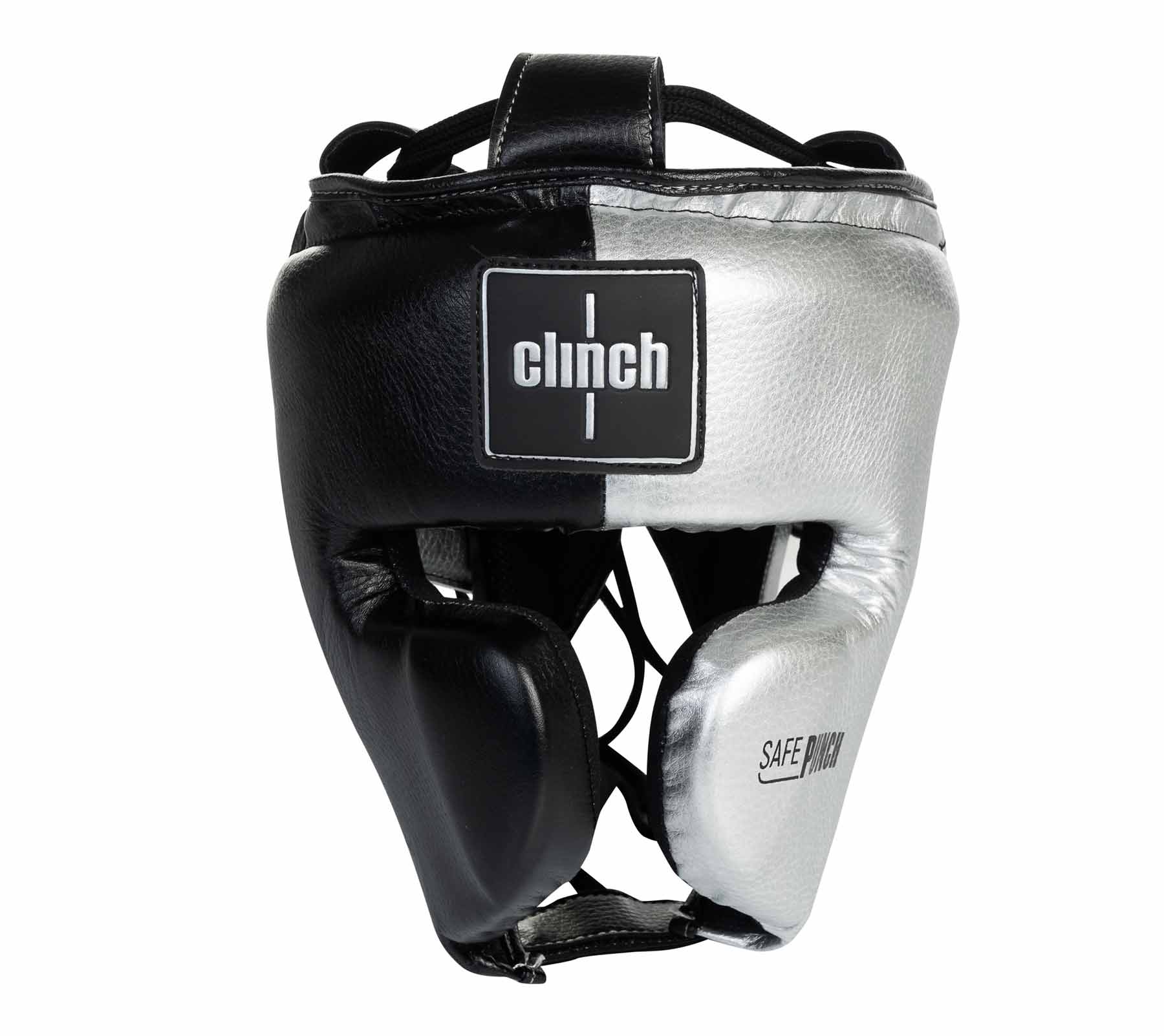 Шлем боксерский Clinch Punch 2.0 черно-серебристый