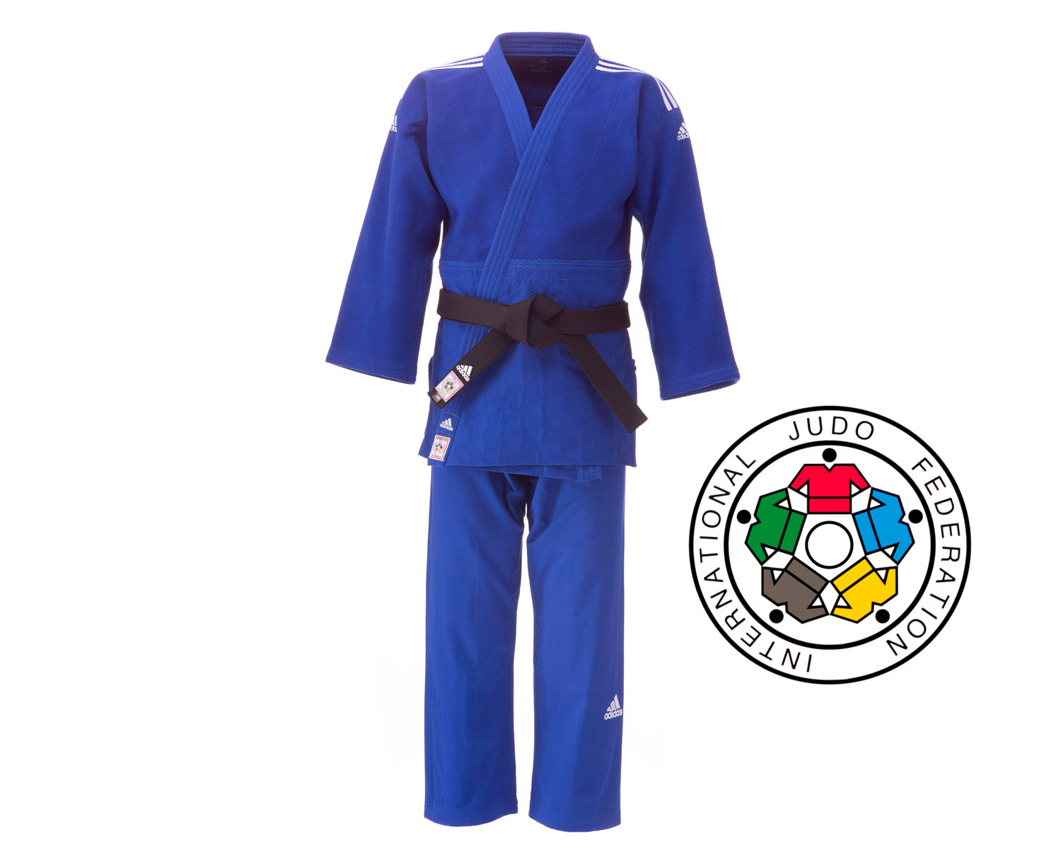 Кимоно для дзюдо Champion 2 IJF Premium синее с белыми полосками