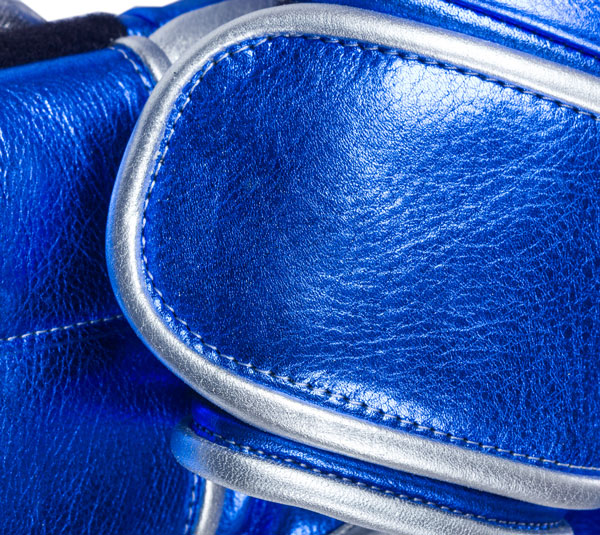 Перчатки боксерские Sparring Gloves With Foam Japanese Style сине-серебристые фото 9