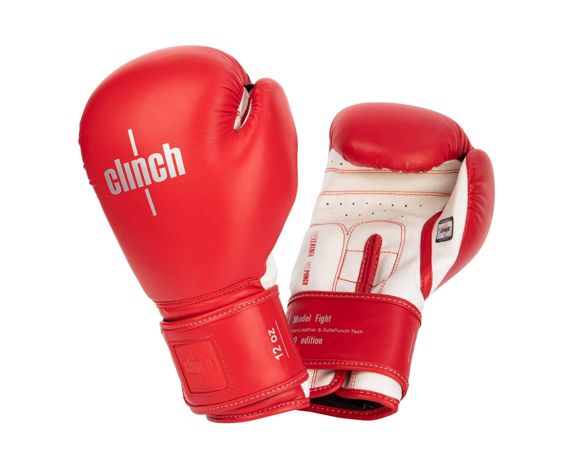 Перчатки боксерские Clinch Fight 2.0 красно-белые