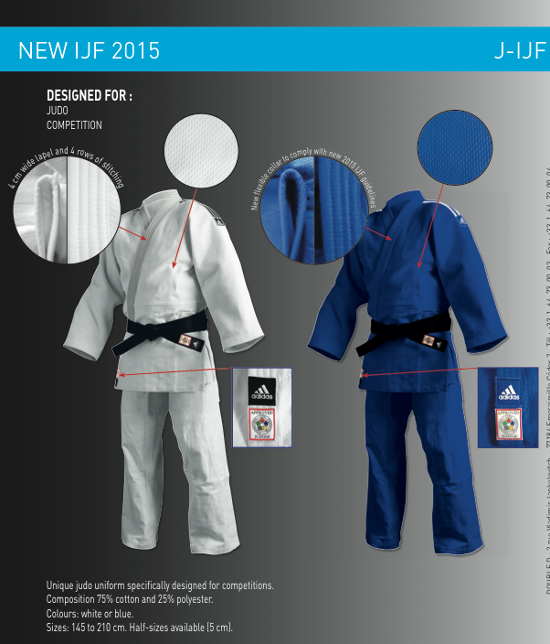 Новое кимоно для дзюдо IJF 2105