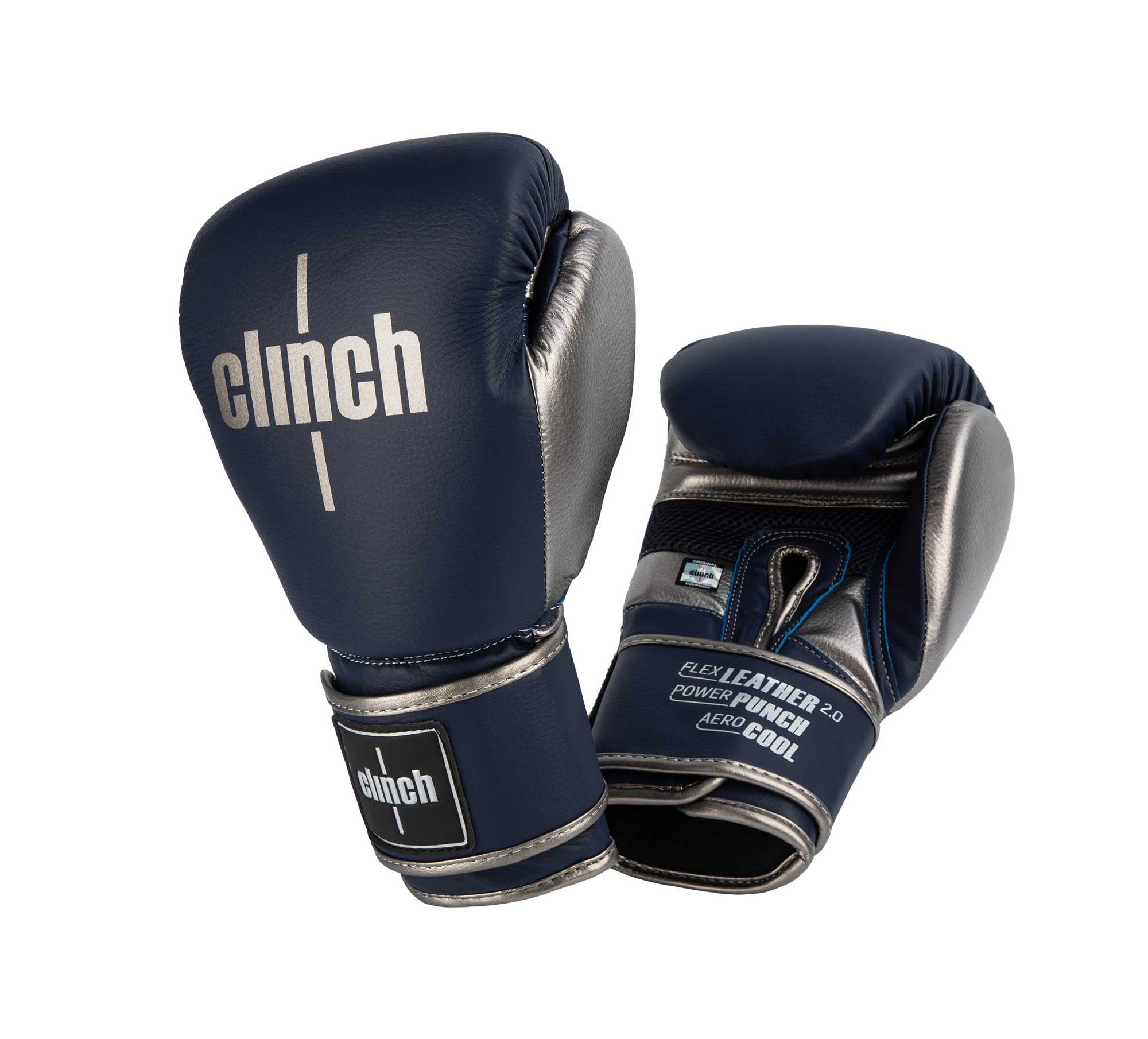 Перчатки боксерские Clinch Punch 2.0 темносине-бронзовые