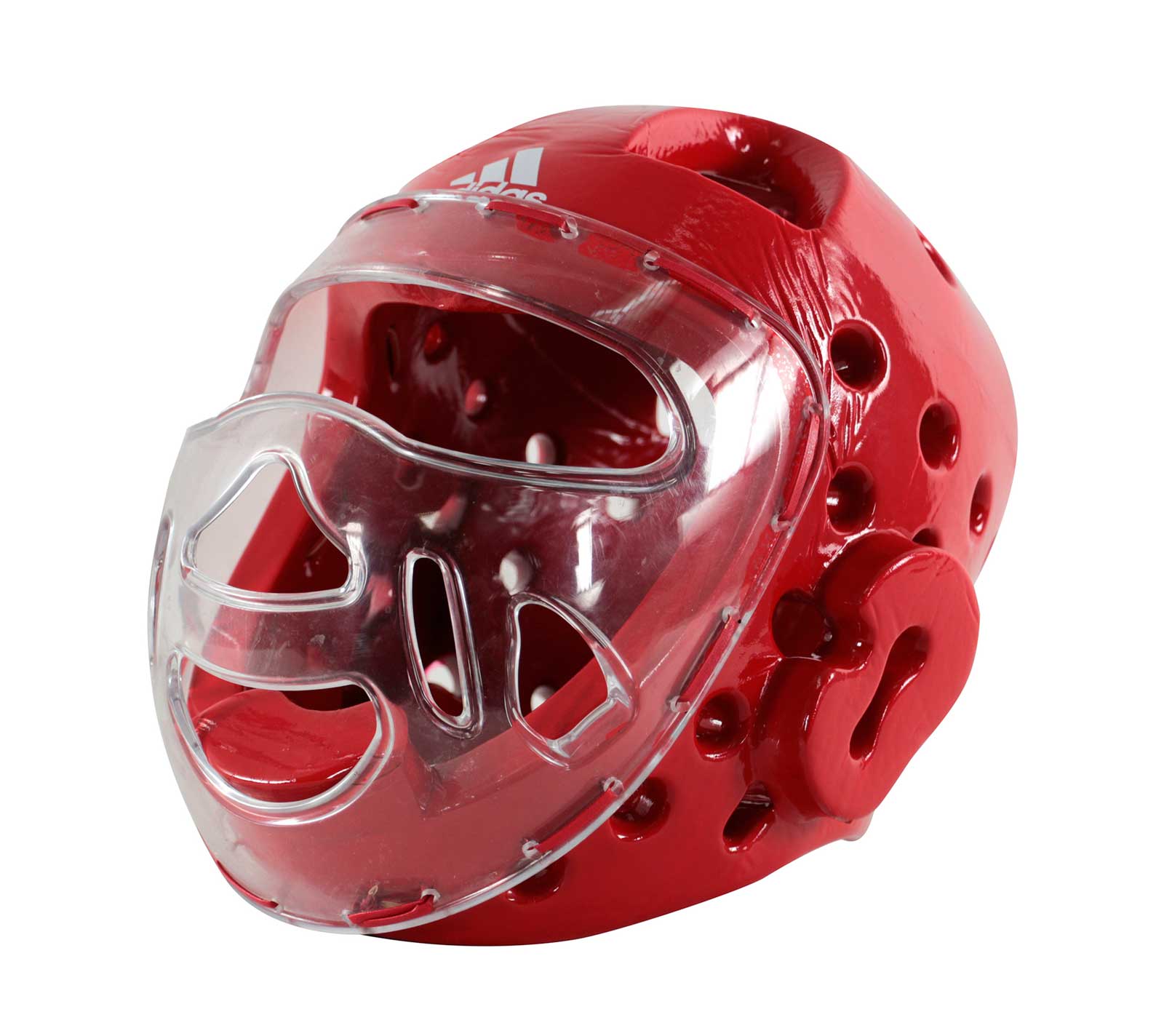 Шлем для тхэквондо с маской Head Guard Face Mask WT красный
