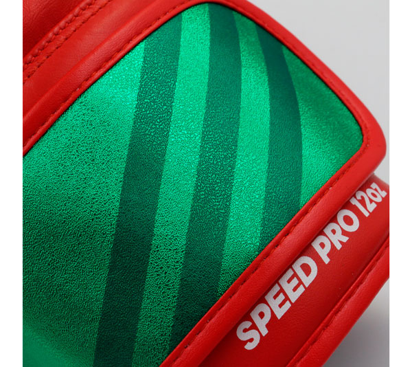 Перчатки боксерские Speed Pro красно-бело-зеленые фото 13