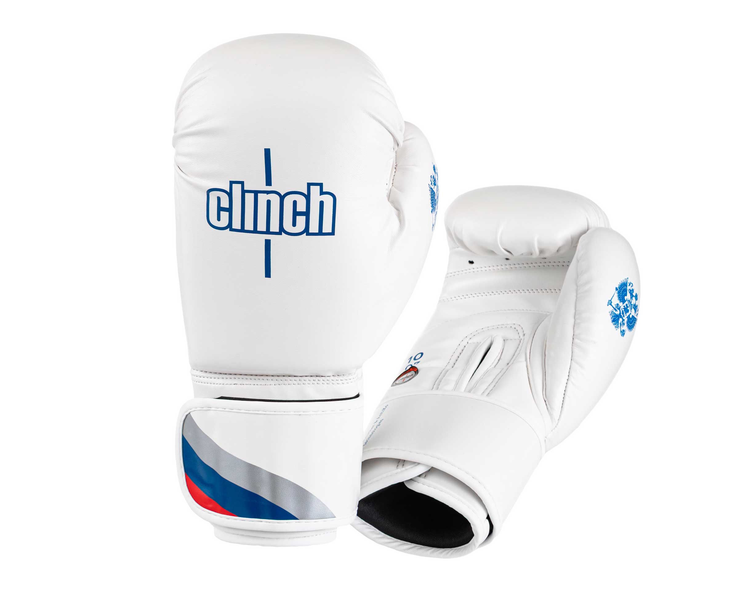 Перчатки боксерские Clinch Olimp 2.0 бело-синие