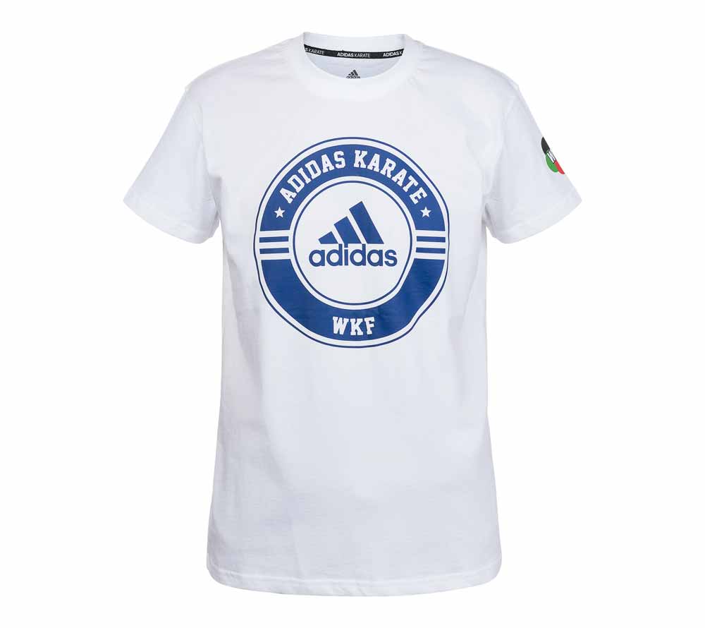 Футболка Combat Sport T-Shirt Karate WKF бело-синяя