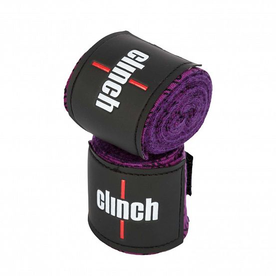 Бинты эластичные Clinch Boxing Crepe Bandage Tech Fix фиолетовые фото 3