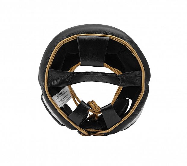 Шлем боксерский AdiStar Pro Metallic Headgear черно-серебристо-золотой фото 4