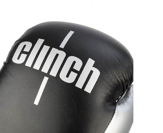 Перчатки боксерские Clinch Aero 2.0 черно-серебристые фото 9
