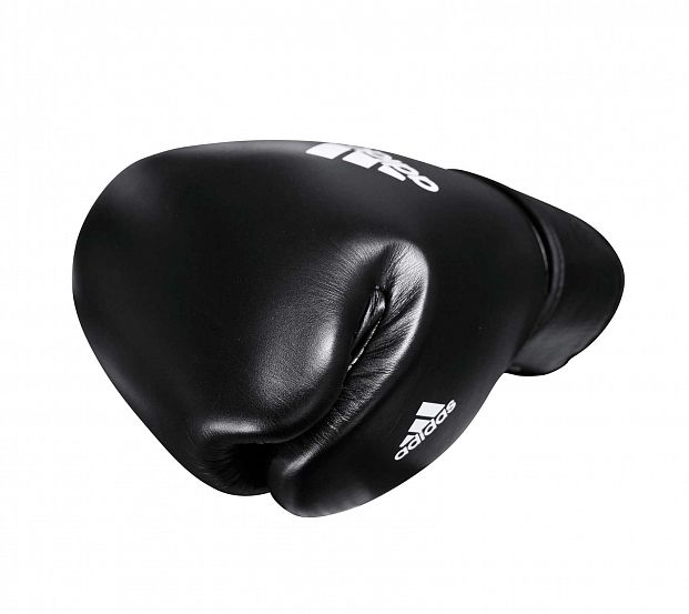 Перчатки боксерские Muay Thai Gloves 300 черно-белые фото 7