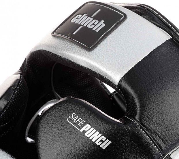 Шлем боксерский Clinch Punch 2.0 Full Face черно-серебристый фото 6