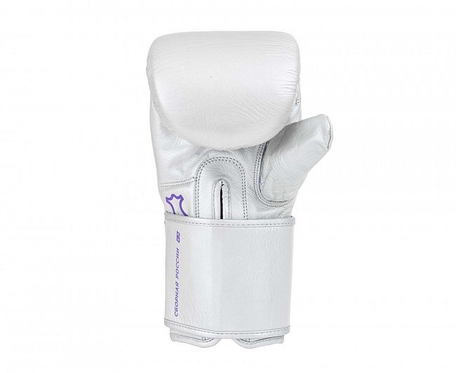 Перчатки снарядные Clinch Bag Mitts Undefeated Russian Team серебристые фото 5