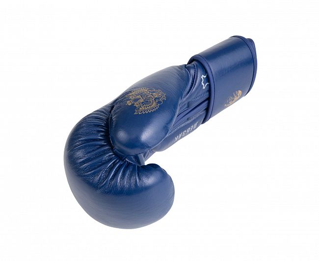 Перчатки боксерские Clinch Olimp Premium Александр Лебзяк синие фото 7