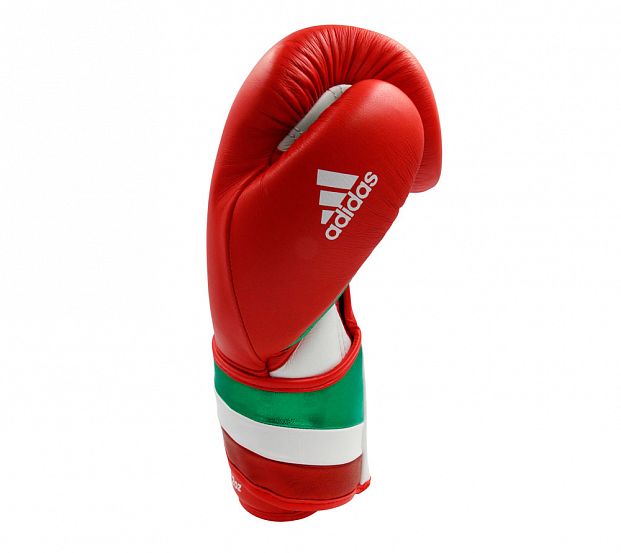 Перчатки боксерские AdiSpeed красно-бело-зеленые фото 9