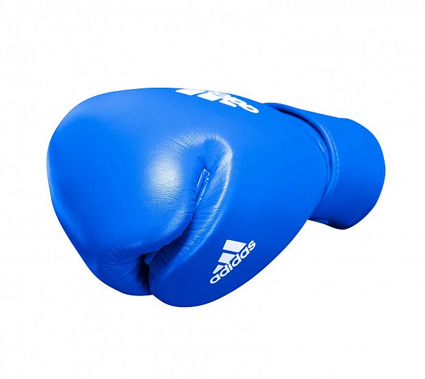 Перчатки боксерские Muay Thai Gloves 300 сине-белые фото 8