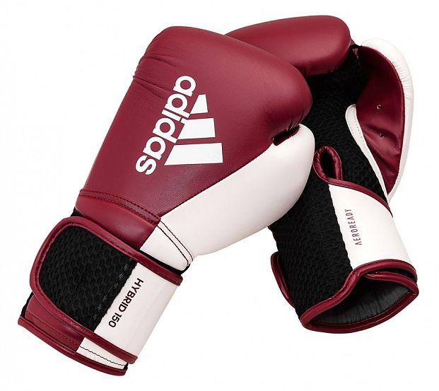 Перчатки боксерские Hybrid 150 бордово-белые фото 6