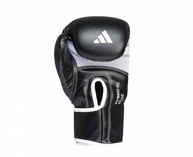 Перчатки боксерские Hybrid 80 черно-белые фото 4