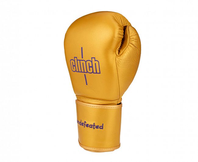 Перчатки боксерские Clinch Undefeated золотые фото 3