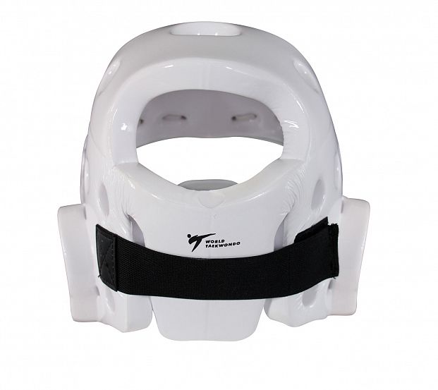 Шлем для тхэквондо с маской Head Guard Face Mask WT белый фото 2