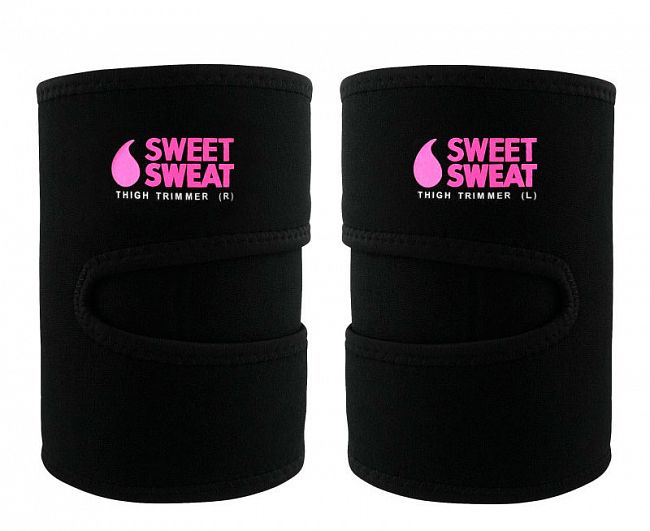 Термопояс набедренный Sweet Sweat Thigh Trimmers черно-розовый фото 2