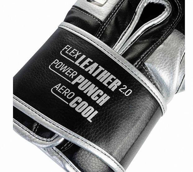 Перчатки боксерские Clinch Punch 2.0 серебристо-черные фото 5