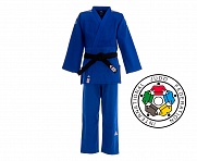 Кимоно для дзюдо Champion 2 IJF Premium синее с серебристыми полосками