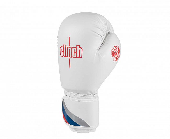 Перчатки боксерские Clinch Olimp 2.0 бело-красные фото 3