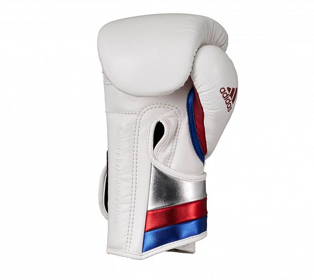 Перчатки боксерские AdiSpeed бело-сине-красные фото 9