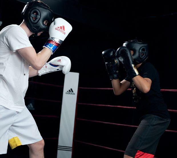 Шлем боксерский с бампером Pro Full Protection Boxing Headgear черный фото 10
