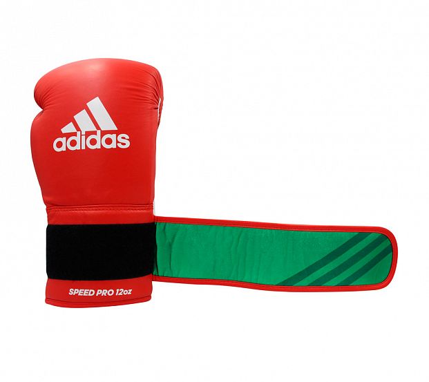 Перчатки боксерские Speed Pro красно-бело-зеленые фото 11