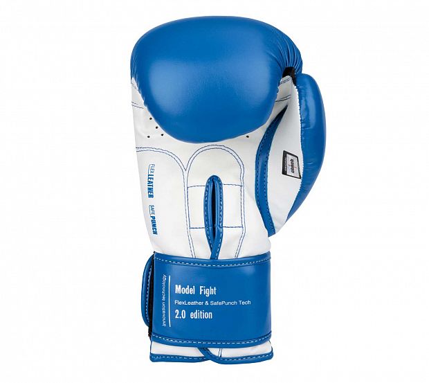 Перчатки боксерские Clinch Fight 2.0 сине-белые фото 4