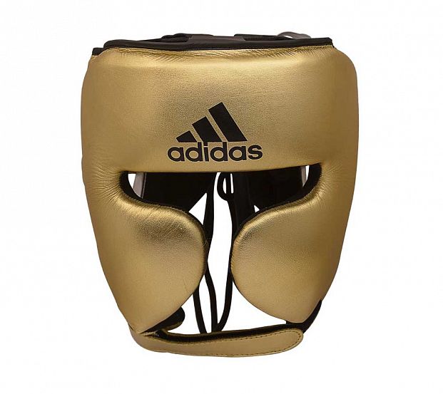 Шлем боксерский AdiStar Pro Metallic Headgear золото-серебристо-черный фото 7