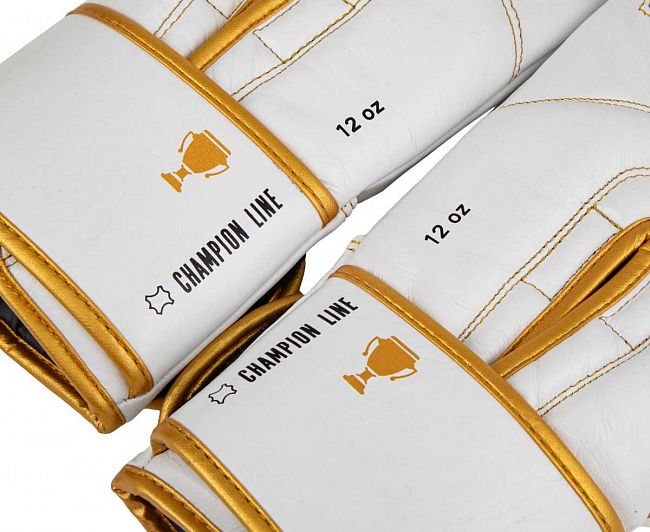 Перчатки боксерские Clinch Olimp Premium Champion Line бело-синие фото 8