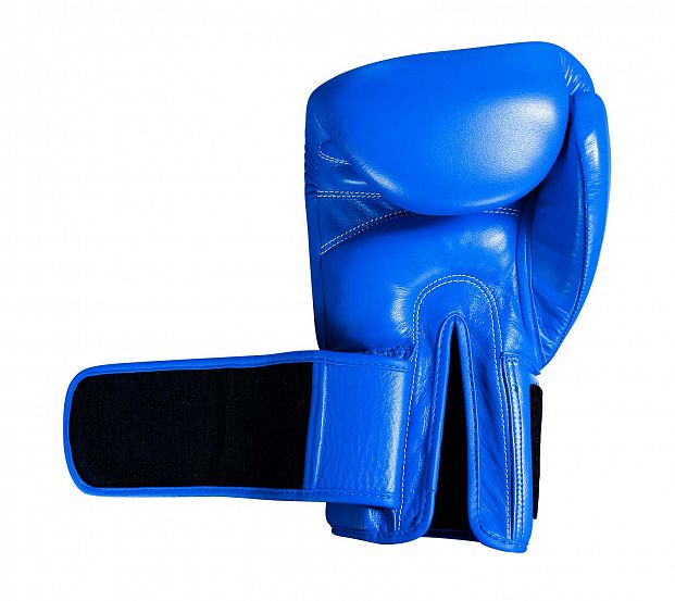 Перчатки боксерские Muay Thai Gloves 300 сине-белые фото 7